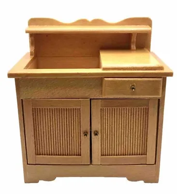 Vintage Artisan Dry Sink Miniature Primitive Kitchen Wood Dollhouse Furniture • $19.99