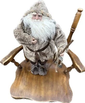 Luxury Standing Santa Figure Father Christmas Ornament Xmas Decoration 60cm • £30