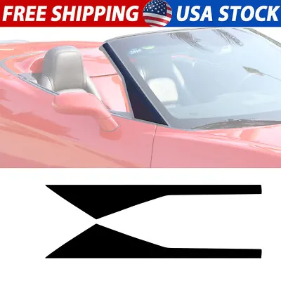 Black Side A Pillar Windshield Banner Decal Sticker For Corvette C6 2005-2013 US • $29.99