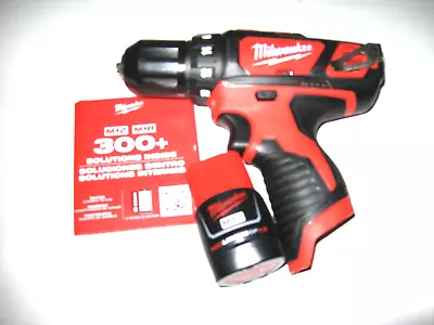 NEW Milwaukee M12 2407-20 3/8  Drill Driver 12V 2 Speed W/ 1.5 Ah Battery • $59