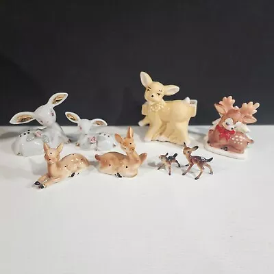 8 Vintage Deer Lot: Lefton Opco Japan Unmarked Ceramics & Plastics READ • $19.99