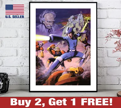 Megaman PAL NES Poster 18  X 24  Print Rockman Box Art Game Room Wall Art • $13.48