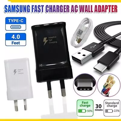 Fast Wall Charger Adapter For Samsung Galaxy S8 S9 S10/ Note 8 9 10 2Colours AU • $15.66