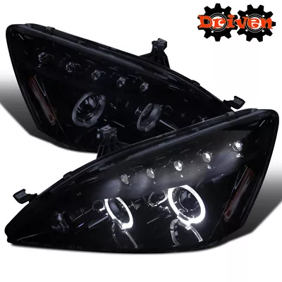 For Honda Accord 03-07 2/4 Dr Projector Halo LED DRL Headlights Smoked Inspire  • $189.99