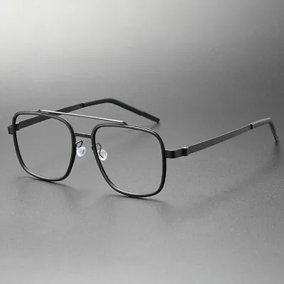 Titanium Pilot Eyeglass Frames Womens Mens Ultralight 54mm Exchange Lens RX • $35.09