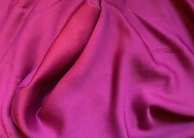 £2.50 • Buy Satin Silky Non Silky Dress Craft Fabric Plain Luxury Wedding Material 150cm