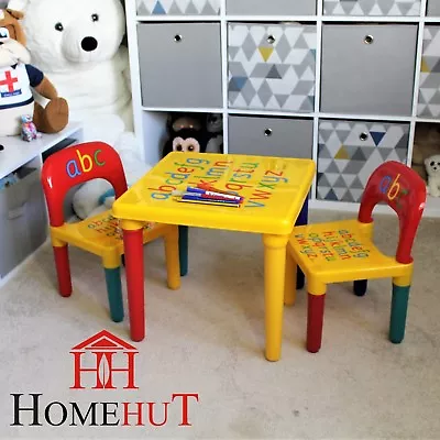£11.95 • Buy ABC TABLE AND CHAIR SET Alphabet Childrens Plastic - Kids Toddlers Childs - Gift