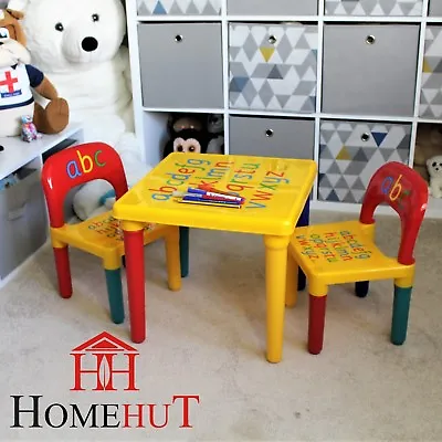 ABC TABLE AND CHAIR SET Alphabet Childrens Plastic - Kids Toddlers Childs - Gift • £11.95