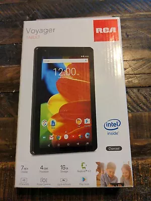 RCA 7  Tablet 16GB Memory Storage Android 8.1 OS Quad Core Charcoal *Unsealed* • $79.99