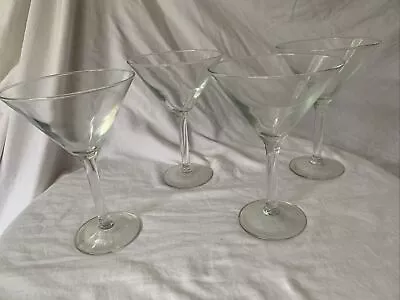 Clear Glass Stemmed Martini Glass 7.5  Tall 4.75  Diameter • $20.99