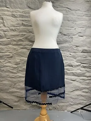 £69 • Buy BNWT Bazar Christian Lacroix Smart Skirt, Navy Blue, Size UK16/EU44 RRP £175