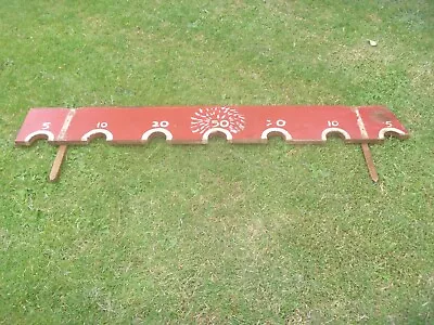 Antique Style Handmade Rustic Wooden Game Golf Boules?etc 164cm X 23 X 2.5cm • £175