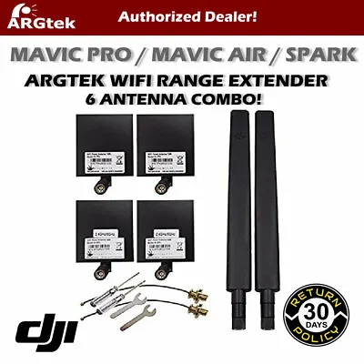 $76.28 • Buy ARGtek DJI Mavic Air/Pro/Spark WiFi Signal Range Extender Kit - 6 Antennas