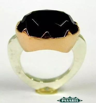 New 9k Rose Gold & Sterling Silver Onyx Ring Size 6 • £188.82