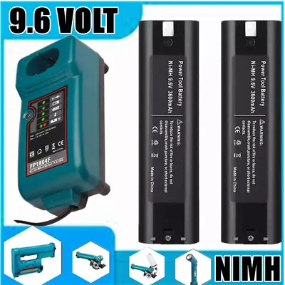 2Pack For MAKITA 9.6VOLT Battery / Charger 9000 9001 632007-4 191681-2 9033 9102 • $17