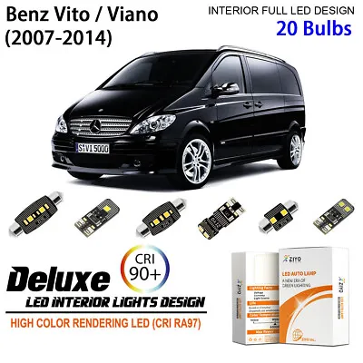 LED Interior Light Kit For Benz Viano Vito W639 2007-2015 White Light Bulbs  • $29.25