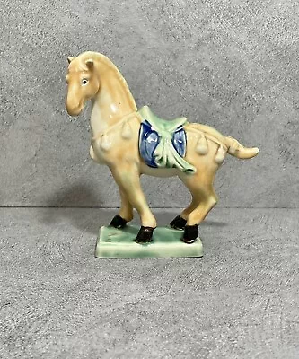 A Vintage Chinese Porcelain Salt Glazed Tang Style Horse Ornament • £24.99