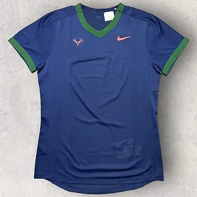 Nike Rafa Custom Athlete Match Shirt Rafael Nadal Custom Size Blue CV3055-429 • $199