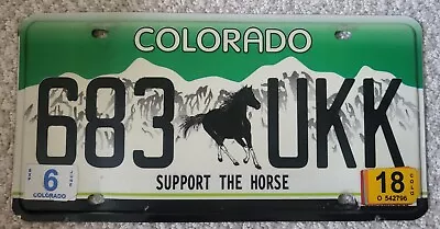 Colorado 2018  Support The Horse  Animal Farm Equestrian License Plate • $26