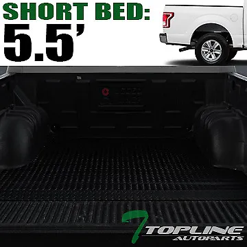 Topline For 2015-2023 Ford F150 5.5' Short Cab Rubber Truck Bed Mat Liners - Blk • $80