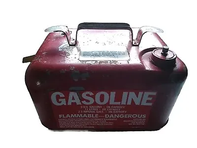   Gasoline Metal Outboard Motor Boat  3 Us Gallon Fuel Gas Tank Can VINTAGE  • $34.99