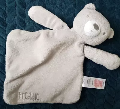 Tesco F&F Freddie Teddy Bear Comforter  Blankie Doudou Grey • £20