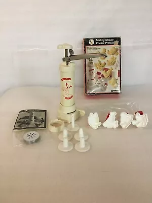 Vintage Mickey Mouse Cookie Press #975 Vitantonio Mfg. Co. 1994 Box/directions • $10