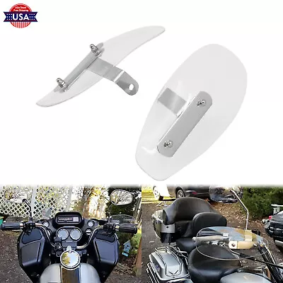 Motorcycle Clear Hand Guard Wind Deflector Protector Shield Fit For Harley Honda • $27.07