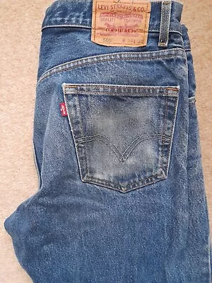 Vintage Mens Levi Jeans 505 Regular Fit W34 L34 • £10.50