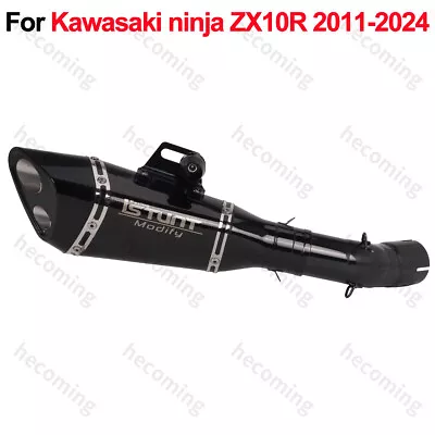 Slip On Exhaust System Midpipe For Kawasaki Ninja ZX10R 2011-2024 Double Tube • $107.54