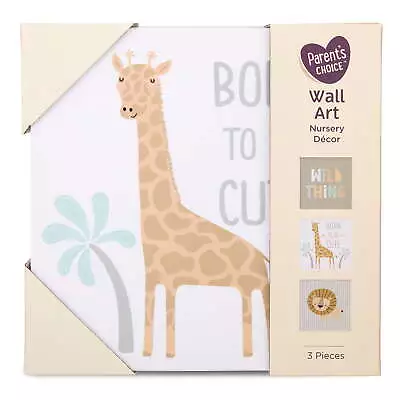 3-Piece Set Baby Nursery Canvas Wall Art Jungle 7  X 7  • $14.02