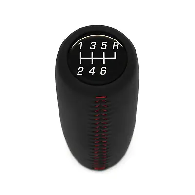 FORD MUSTANG 1979-2004 T56 WEIGHTED GEAR SHIFT KNOB 6 SPEED RED STITCH M12x1.75 • $72