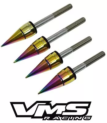 Vms 6mm Neo Chrome Spike Cam Cap Cup Bolt Washer Kit For Honda Prelude H22 H23 • $29.95