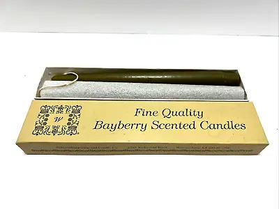 Vintage Williamsburg Soap And Candle Co Bayberry Scented Two 10” Candles • $12.95