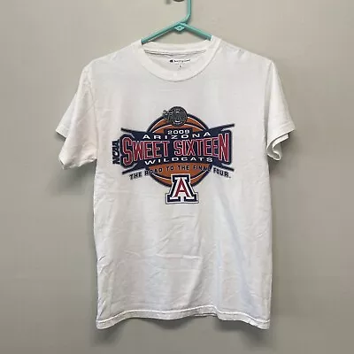 2009 NCAA Final Four Detroit Arizona Wild Cats U Of A Shirt Champion Small White • $14.99