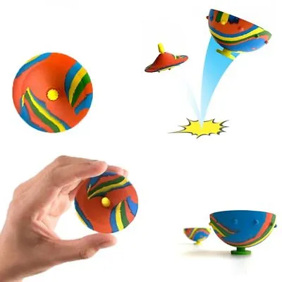£4.51 • Buy 2pcs Hip Hop Pops Bounce Spinner Bowl Rubber Jumping Popper Bounce Bowl  Kid Toy