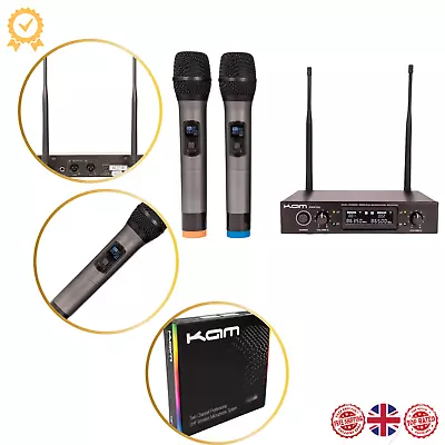 Kam KWM1932 Dual UHF Wireless Microphone System X2 Wireless Microphones • £118.99