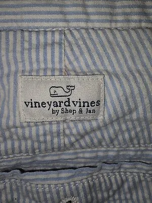 Vineyard Vines 9 Inch Seersucker Breaker Shorts Size 42 Blue White Striped • $17.99