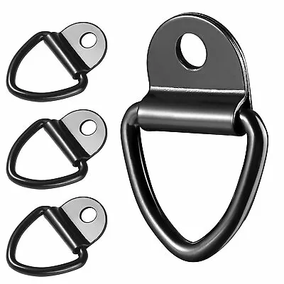 4PCS D-Ring Tie Down Anchors Heavy Duty Steel For Car Cargo Trailers Boat Garden • $23.74