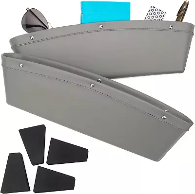 2 Set Car Seat Gap Organizer Car Seat Gap Filler PU Full Leather Car Seat Crev • $20.36