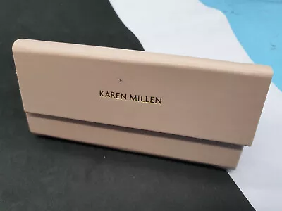 Karen Millen Brand Stylish Beige Hard Glasses Case & FRAMES L@@K SL14 • £5.99