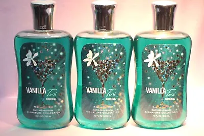 Lot 3 Bath & Body Works Vanilla Tini Shower Gel Body Wash Signature 10 Fl Oz New • $24.95