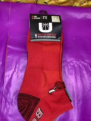 Official NBA Logo Chicago Bulls Low Cut Socks 3 Pair Size 6-12 Style GGMA879S  • $12.99