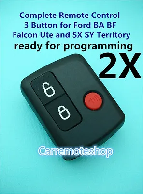 2x Ford 3 Button Keyless Entry Remote Falcon BA BF Ute Territory XR6 XR8 FPV • $16.99