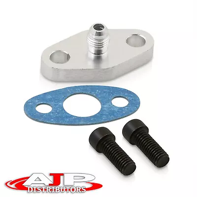 Billet Aluminum T3/T4 T40 T60 T70 Turbo Oil Feed Line Hose Fitting Adapter 4 AN • $7.99