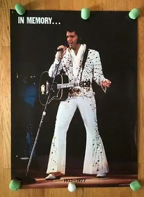 Elvis Presley Original Poster In Memory 1977 Viintage • $75