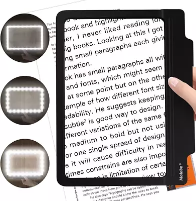 Magnifying Glass For Reading 4X Large And Lightweight Magnifier LED • £4.99