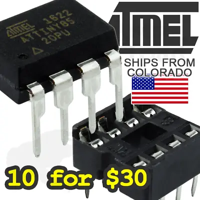 Atmel ATTiny85 With Or Without 8 Pin DIP Socket • $101.61