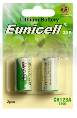 CR123A 3V Lithium Battery 123 CR123 DL123 CR17345 Camera Battery Eunicell • £3.99