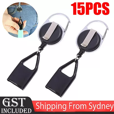 15X Retractable Lighter Leash Clip Keychain Rubber Cover Large Maxi Bic Black • $25.25